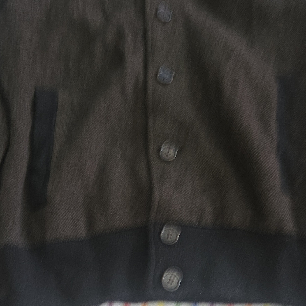 Banana Republic Men's Dark Brown and Black Bomber Jacket - Picture 6 of 14